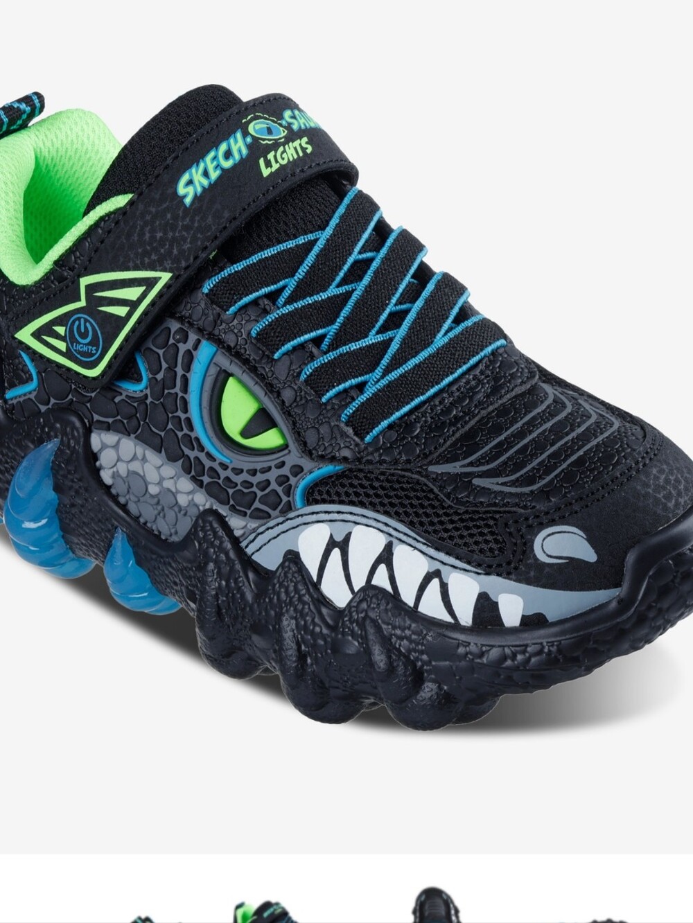Skechers S-Lights Skech-O-Saurus Light Up Dino Shoes Boys Size 11